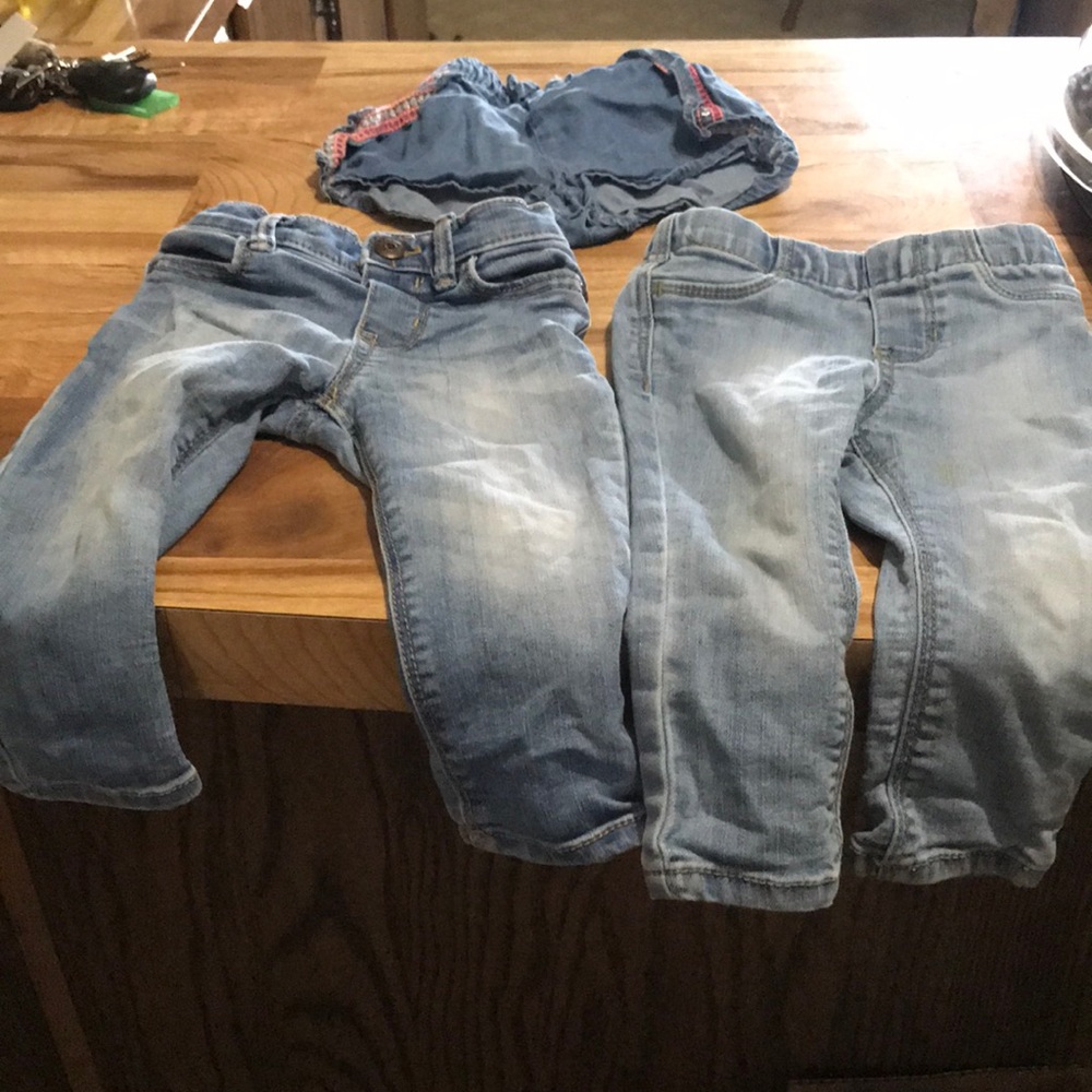 Two jeans one pair of shorts